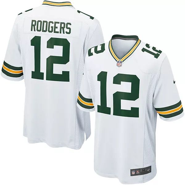 Men Green Bay Packers #12 Aaron Rodgers Nike White Game Player NFL Jersey->green bay packers->NFL Jersey